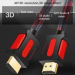 10m High-Speed HDMI Cable with Ethernet V1.4 – Supports 4K, 3D Video, Available in Red or Black - Image 3