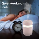 USB Mini Car Air Humidifier and Essential Oil Diffuser with 300ml Capacity – White - Image 3