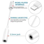 Apple Lightning 8-Pin to 3.5mm Audio Jack Adapter AUX Converter for iPhone 14, 13, 12, 11, X, XS, 8, 7, 6S, SE, iPod & iPad – Headphone and Car Stereo Connector, White Brand: ZQWINT - Image 4