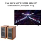 LEERFEI YST-1017 Wooden Multimedia USB Speaker with Enhanced Sound Output - Image 4