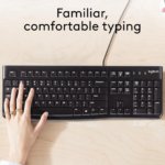 Logitech K122 Durable Full-Size Wired Keyboard with Comfortable Typing – Black - Image 3