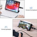 USB-C to USB 3.0 OTG Adapter – BorlterClamp Type-C to USB Adapter Compatible with MacBook Air 2020, iPad Pro 2020, and Other USB-C Devices, Black - Image 3