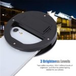Portable Selfie LED Ring Light – Phone Selfie Lamp with 36 LED Bulbs, 3 Brightness Levels, Independent Lighting for iOS Devices, Black - Image 4