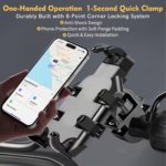 Bicycle Phone Mount – Anti-Shake Motorcycle Phone Holder with Rotatable Handlebar Clamp, Compatible with Bikes, Scooters, ATVs, and 5.4”–7.2” Smartphones - Image 3