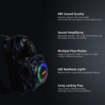 CH-M802 Sling Bag with Built-in RGB Bluetooth Speaker, USB, AUX, SD Card Support & Type-C Charging - Image 4