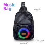 CH-M802 Sling Bag with Built-in RGB Bluetooth Speaker, USB, AUX, SD Card Support & Type-C Charging - Image 3