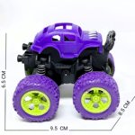 Rotating Friction Powered Monster Truck Toy Set – 4PCS All-Terrain Stunt Action Trucks for Kids - Image 2