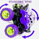 Rotating Friction Powered Monster Truck Toy Set – 4PCS All-Terrain Stunt Action Trucks for Kids - Image 3