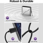 USB Type-C Digital to 3.5mm Female Headphone Jack Adapter, Type-C AUX Audio Dongle Converter for Various Smartphones – Black - Image 4