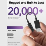 USB Type-C Digital to 3.5mm Female Headphone Jack Adapter, Type-C AUX Audio Dongle Converter for Various Smartphones – Black - Image 3