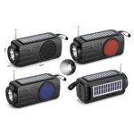 YG-A103 Wireless Stereo Bass Speaker with Solar Charging, Torch Light, Super Bass Active BT Portable Speaker with FM Radio, TF Card & USB Support - Image 5