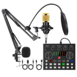 BM-800 Condenser Microphone Bundle with Voice Changer – Podcast Studio Kit for Laptop, Live Streaming, YouTube & TikTok
