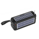 LP-V95 Portable Wireless Bluetooth Speaker – Dual Solar Panels, FM Radio, Torch, Stereo Bass Woofer, USB/TF Support - Image 2