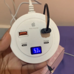 Apple 35W Dual USB-C Power Socket with 4-Port Extension and LCD Digital Display for iPhone Charging - Image 4
