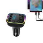 G40 FM Transmitter With Type-C and Dual USB Fast Charging, Colorful LED Light, BT 5.0 Wireless MP3 Player Car Charger - Image 5