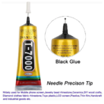 T-7000 Black Multipurpose Industrial Adhesive Glue – Transparent Bonding Tool for Phone Frame Repair, Nail Art, Resin Crafts, Back Cover, Jewelry & Glass (110ML) - Image 4