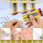 T-7000 50ML Mobile Screen Adhesive Glue – Multipurpose Bonding Solution for Display Repair, Jewelry, and Stone Fixing - Image 4