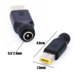 DC Power Adapter, 5.5×2.1mm Female to DC Square Plug Connector Adapter for Power Connection Conversion - Image 3
