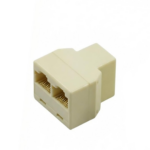 RJ45 Ethernet Splitter 1-to-2 Female Network Adapter, Dual Socket LAN Coupler Connector for Laptop, Computer, Router, Modem, and Server