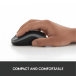Logitech M185 Wireless Mouse with 2.4GHz Receiver, Ergonomic Design, and Silent Operation for PC and Mobile Use - Image 4