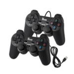 UCOM USB Double Shock Gamepad Controller – Wired Gaming Controller with Dual Vibration – Black