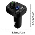 X8 Bluetooth Car Kit Hands-Free FM Transmitter With USB Charger, Multifunctional Wireless MP3 Player - Image 3
