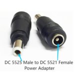 DC Power Adapter Connector, 5.5×2.5mm Male Plug to 5.5×2.1mm Female Jack Coupler, DC 5521 Female to 5525 Male Power Cable Converter for Laptop and Power Interfaces - Image 5