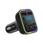 G40 FM Transmitter With Type-C and Dual USB Fast Charging, Colorful LED Light, BT 5.0 Wireless MP3 Player Car Charger - Image 4