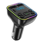 G40 FM Transmitter With Type-C and Dual USB Fast Charging, Colorful LED Light, BT 5.0 Wireless MP3 Player Car Charger - Image 2