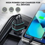 PD 3.0 62W Multi-Port Car Charger With USB and Type-C Fast Charging Ports - Image 3