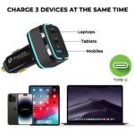 PD 3.0 62W Multi-Port Car Charger With USB and Type-C Fast Charging Ports - Image 2