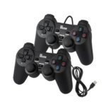 UCOM USB Double Shock Gamepad Controller – Wired Gaming Controller with Dual Vibration – Black