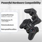UCOM USB Double Shock Gamepad Controller – Wired Gaming Controller with Dual Vibration – Black - Image 5