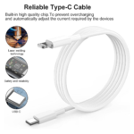 120W USB-C Power Adapter with USB-C to Lightning Cable (1M) – Fast Charging Power Adapter - Image 2