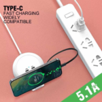 Retractable Desktop Power Strip with 2 USB-A Ports & 2 USB-C PD Fast Charging Ports - Image 2