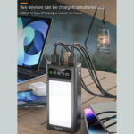 GERLAX 50000mAh 22.5W Super Fast Charging Power Bank with PD 22.5W, 4 USB Ports, Digital Display & Camping Light - Image 4