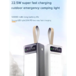 GERLAX 50000mAh 22.5W Super Fast Charging Power Bank with PD 22.5W, 4 USB Ports, Digital Display & Camping Light - Image 2