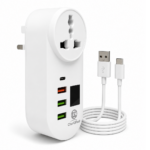 CharGifast LT-T2028 3 USB Fast Charging Multi Socket with 9A Output – White