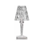 Portable Crystal Diamond LED Lamp with USB Charging and Touch-Control Brightness Adjustment