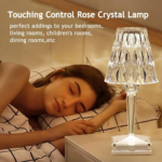 Portable Crystal Diamond LED Lamp with USB Charging and Touch-Control Brightness Adjustment - Image 2