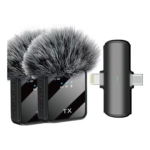 F15-2 Dual Wireless Lavalier Microphone System for Phones, Vlogging, Interviews and Content Creation – Black