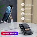 L-311 Compact Foldable Mobile Phone Holder Adjustable Desktop Stand for Smartphones and Tablets - Image 3