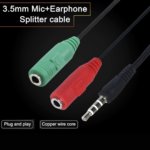3.5mm Auxiliary Audio Y-Cable with Dedicated Headphone and Microphone Jacks - Image 2