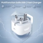 35W Fast Charging USB-C Charger head for iPhone, iPad, and AirPods - Image 3