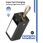 GERLAX 50000mAh 22.5W Super Fast Charging Power Bank with PD 22.5W, 4 USB Ports, Digital Display & Camping Light - Image 5