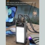 GERLAX 50000mAh 22.5W Super Fast Charging Power Bank with PD 22.5W, 4 USB Ports, Digital Display & Camping Light - Image 4