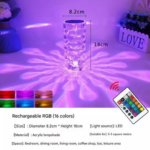 USB Rechargeable Water Drop Crystal Lamp with Touch Control for Bedroom and Dining Room - Image 4