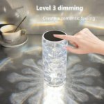 USB Rechargeable Water Drop Crystal Lamp with Touch Control for Bedroom and Dining Room - Image 3