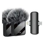 F15-2 Dual Wireless Lavalier Microphone System for Phones, Vlogging, Interviews and Content Creation – Black