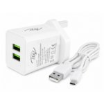Itel  LT-113 Dual USB Charger Adapter with 6A High-Speed Charging for Smartphones and Tablets